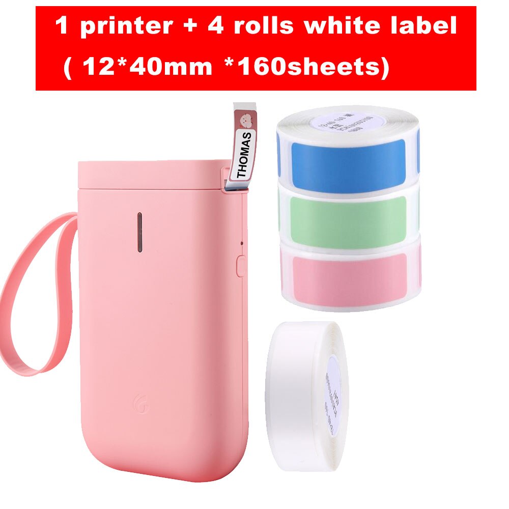 Niimbot D11 Draadloze Label Printer Draagbare Bt Thermische Label Printer Thuisgebruik Kantoor Snelle Afdrukken Printer: Pink Package C
