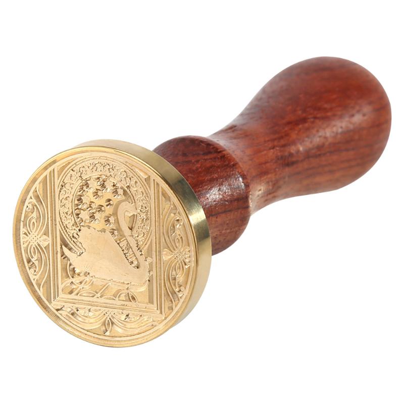 1PC Retro Wax Seal Stamp Flower Animal Wood Stamp for Scapbooking Decorative Stamp Invitation Cards Craft: seal stamp-C