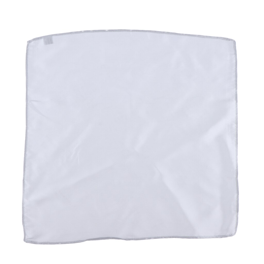 Mouchoir à poches pour hommes | Soie mûre, douce, carré uni, couleurs variées, pour fêtes de soirée d'église de mariage, 100%: Silver Gray