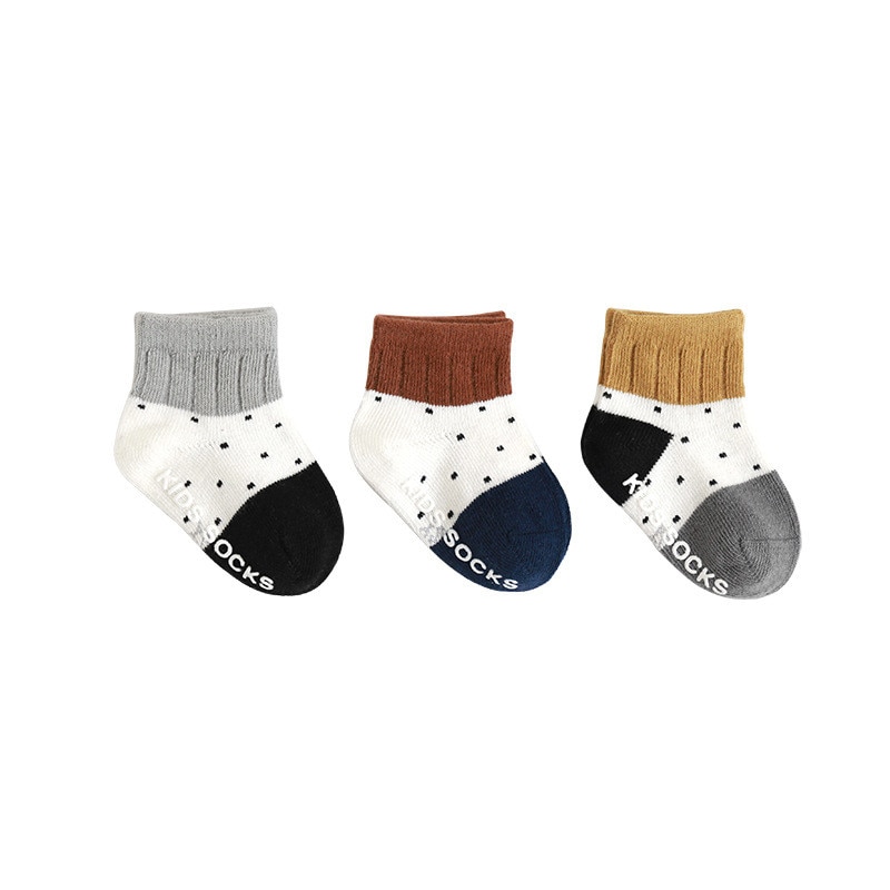 Chaussettes en coton pour bébés, accessoires pour vêtements, printemps-automne, 3, paires/lot