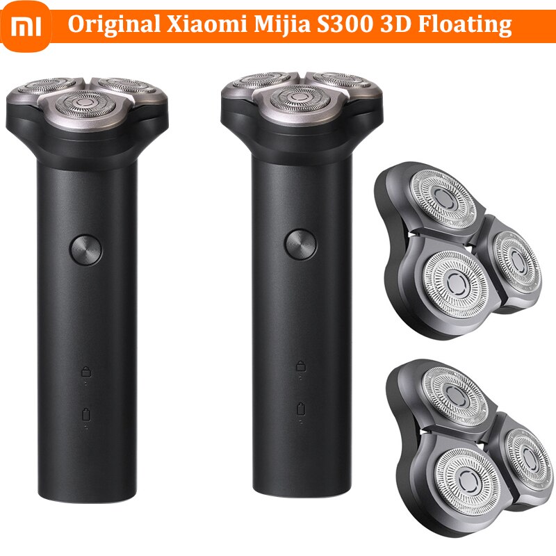 Xiaomi Mijia S300 3D Floating Smart Electric Shaver IPX7 Waterproof Razor Type-C Charging Dual Layer Blade Dry&amp;Wet Beard Shaving