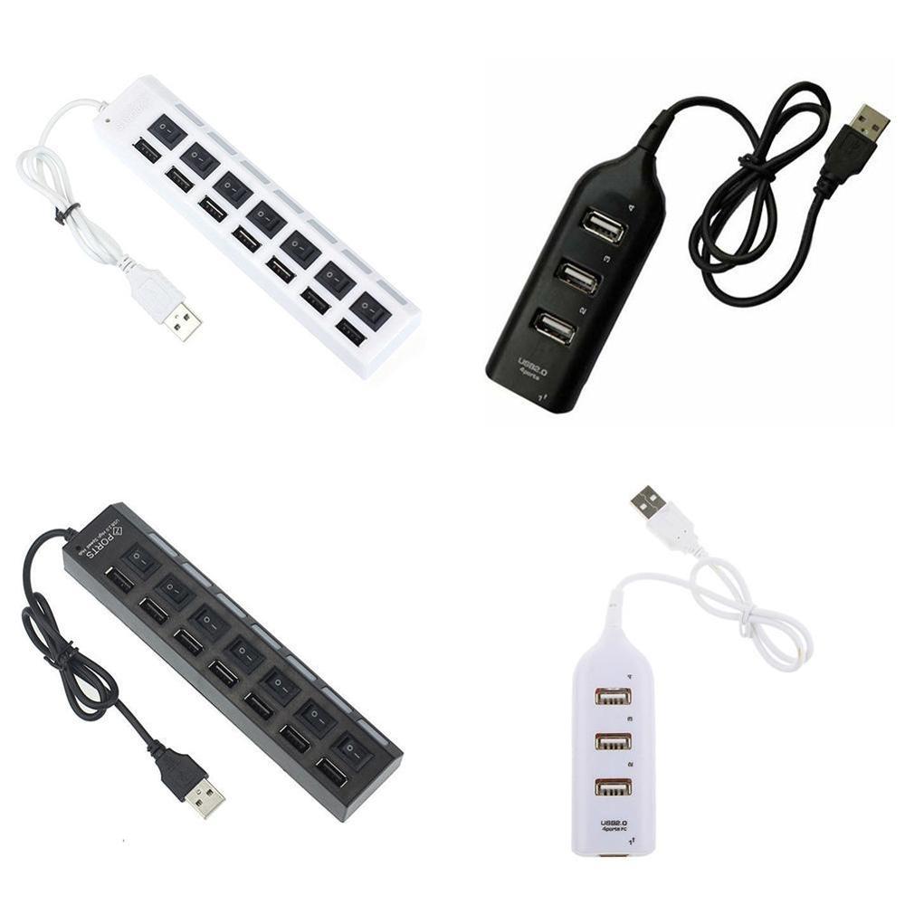 Plug-in usb 2.0 multi hub adapter splitter ekspansion desktop pc bærbar