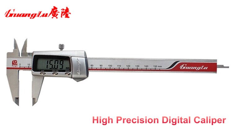 GUANGLU Digital Skjutmått 6" 0-150mm 0.01mm Rostfritt Stål Vernier Mätverktyg