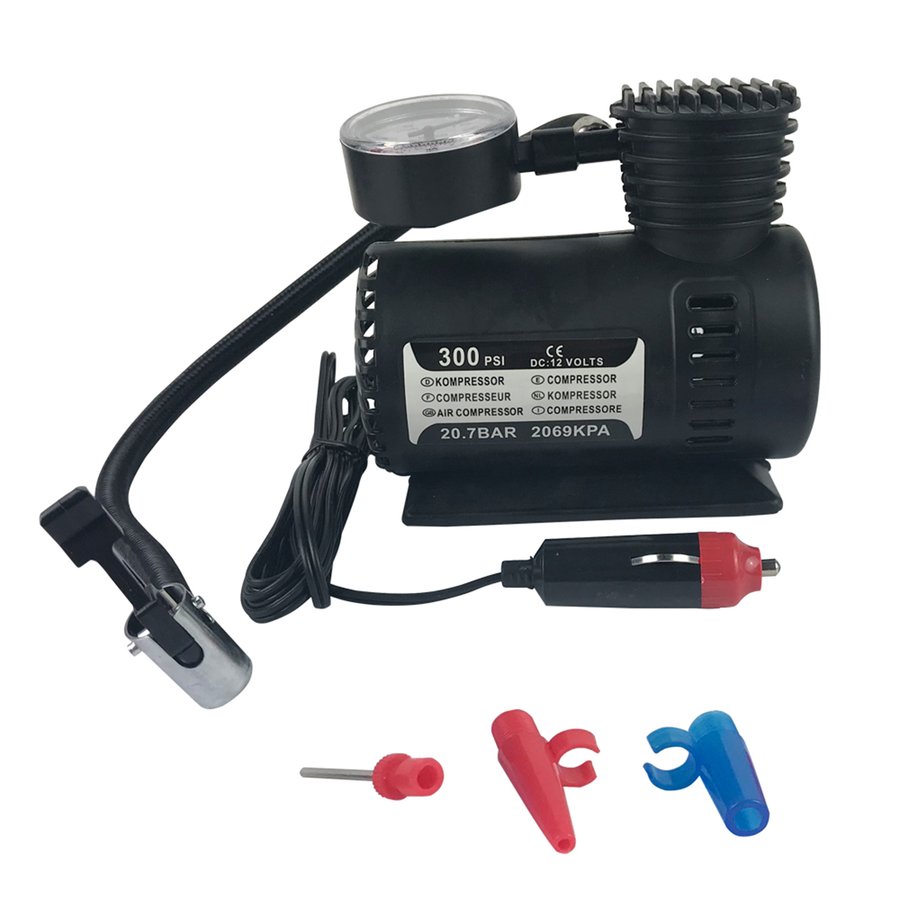 Mew Quick Compact Air Compressor,12v Car Electric Mini Compact Compressor Pump Bike Tyre Air Inflator 300psi