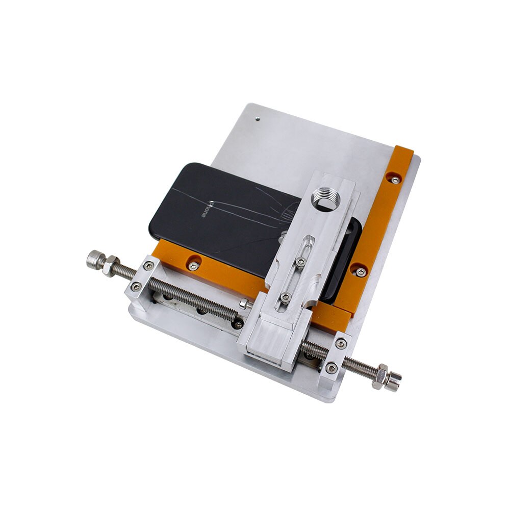 Mini rectificadora de teléfono móvil con soporte de PCB para iPhone 8 8Plus XS max Marco de cámara trasera anillo de acero pulido corte embellecedor