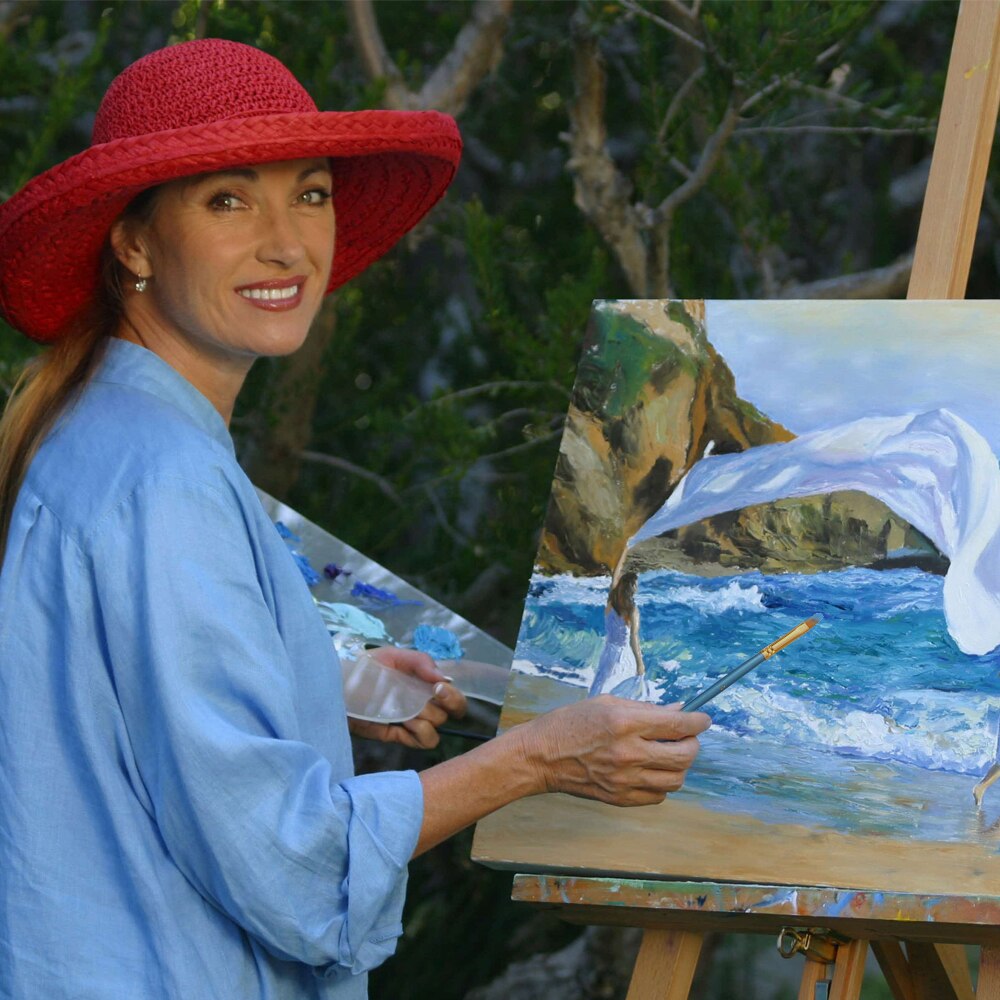 10pcs Paintbrush Set Art Paint Brushes Nylon Hair Wooden Handle for Acrylic Oil Gouache Face Nail Body Painting