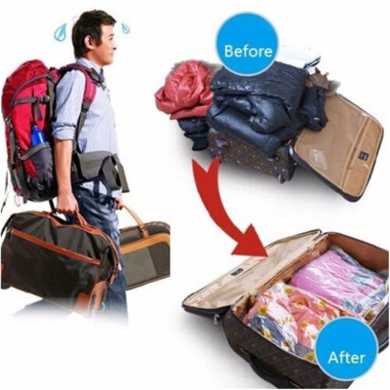 Space Saver Saving Seal Vacuum Clothing Storage Compressed Bag Organizer Bags for Clothes 4 sizes
