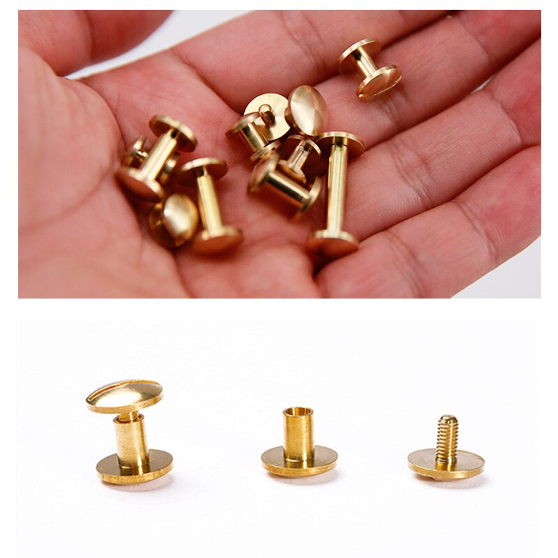 20 Stck Solide Bogen Durcheinander Schraube Nieten DIY Gepäck Leder Zubehör Zucht Schraube Nagel Gürtel Schraube Schnallen Album Bindung Bücher Spikes