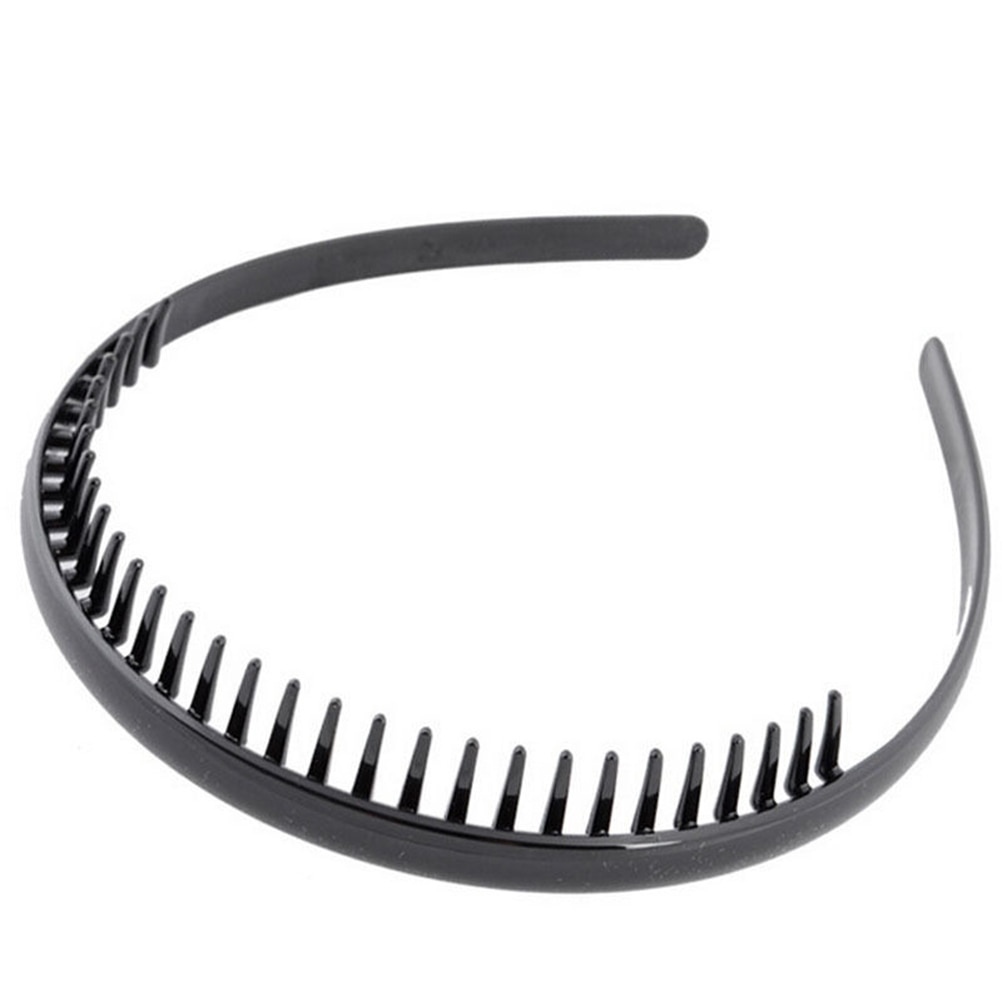 1 pièces femmes hommes en plastique denté sport Football Football cheveux bandeau Alice bandeau noir bandeau bandeau cheveux accessoires