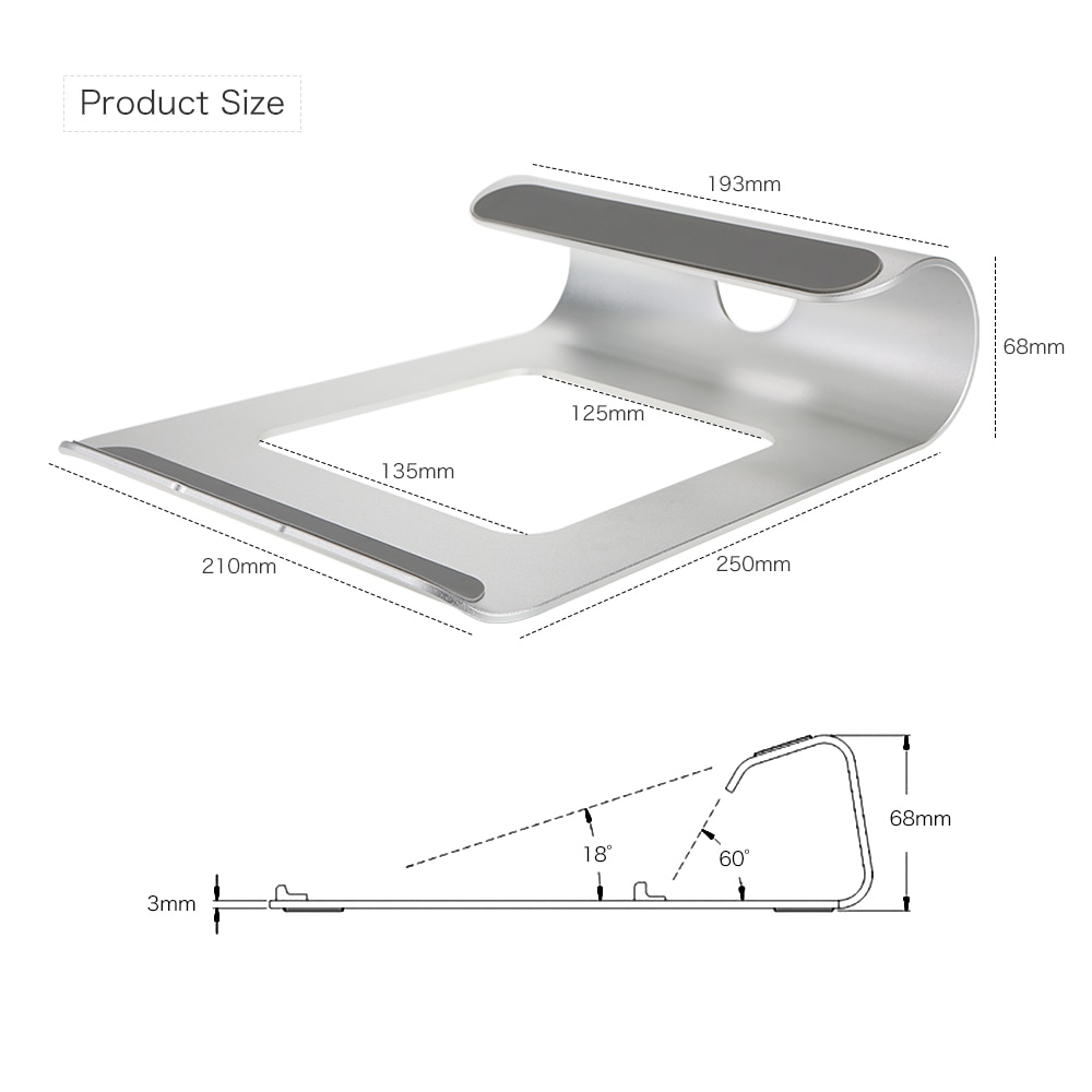 Laptop Stand Desk Dock Aluminum alloy laptop Holder for macbook Bracket Cooler laptop stand for MacBook Pro/Air/iPad/Notebook