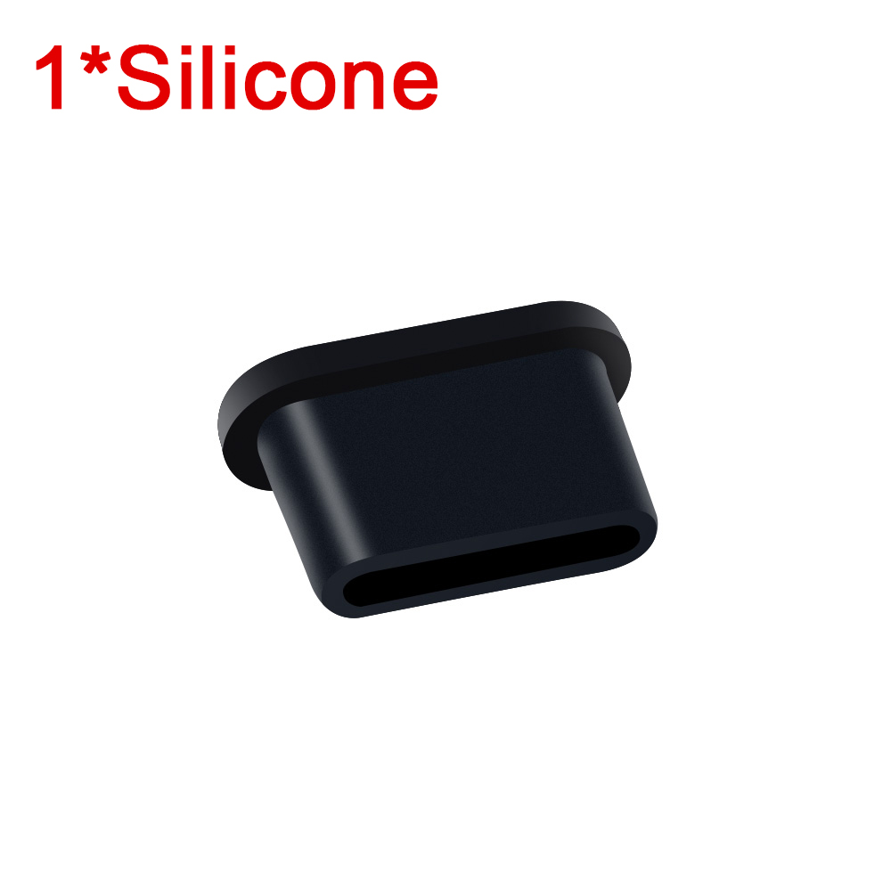 5 bouchons anti-poussière en métal pour Port de chargement de téléphone de Type C, couvercle de protection anti-poussière, capuchon étanche, décoration pour Samsung Xiaomi: WHITE