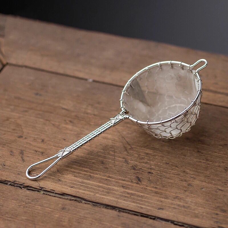 Filtro de té hecho a mano, coladores de hojas de cobre, colador de té, accesorios, juego de té