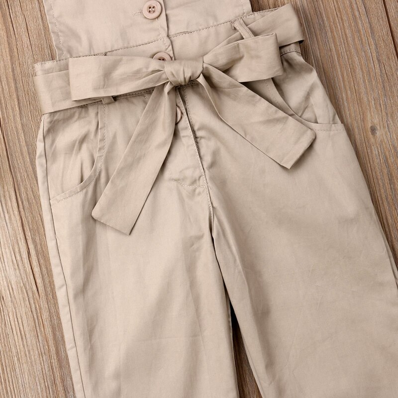 2-7Y Nuovo di Estate Del Bambino Delle Ragazze Dei Capretti di Modo Pantaloni Pagliaccetto Tute Tuta Outfit Abbigliamento