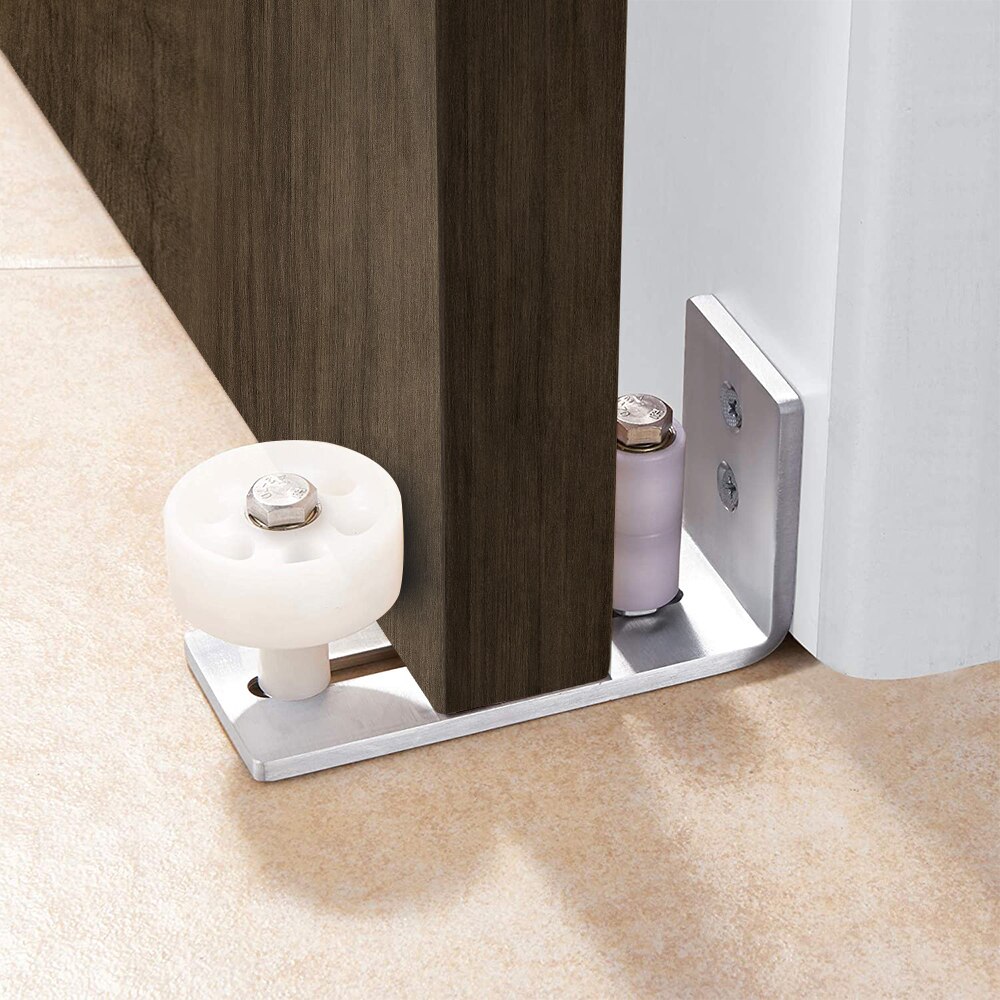 Floor Guide Sliding Barn Door Roller Adjustable Roller with 8 Setup Options Better Than Floor Guide