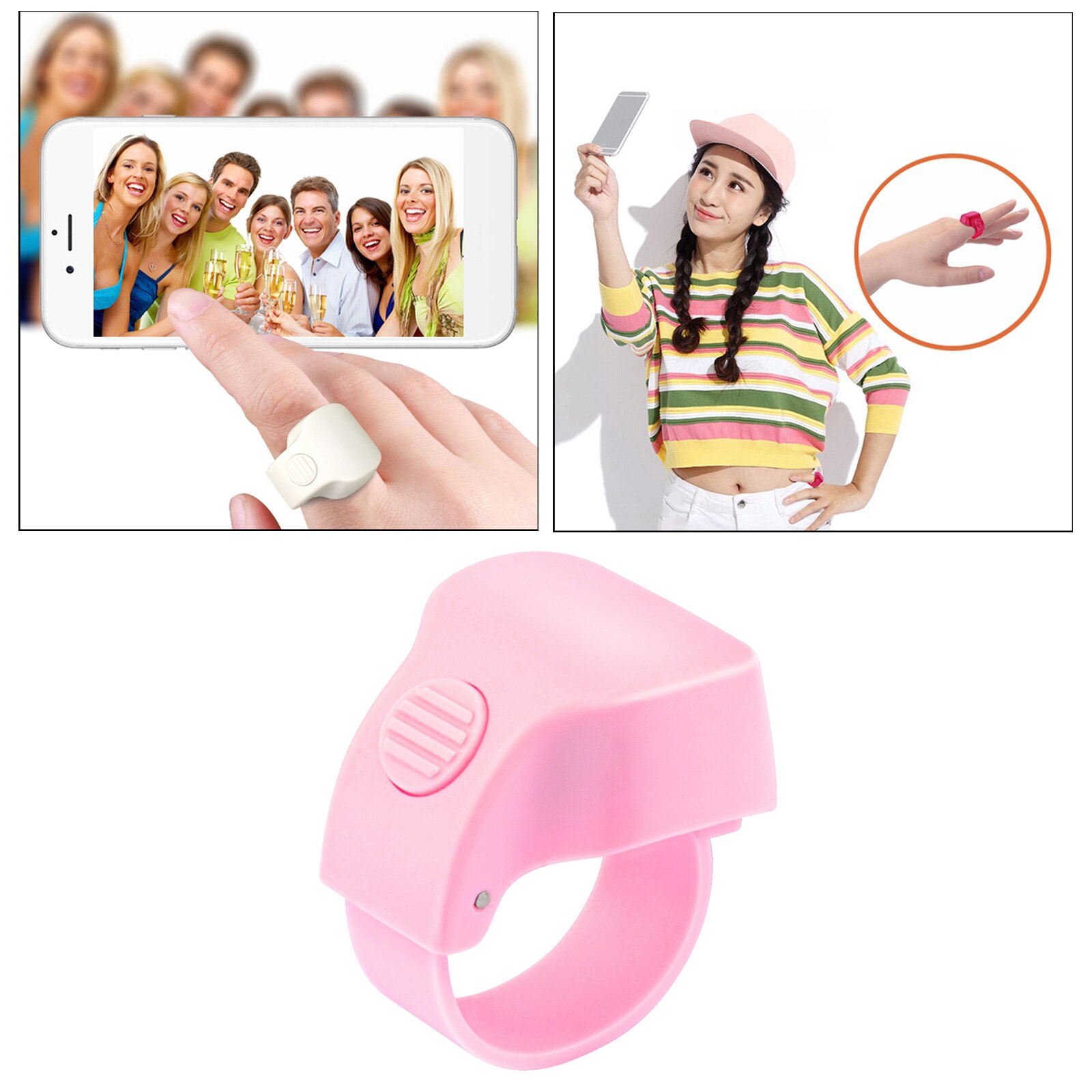 Draagbare Draadloze Clicker Sluiter Afstandsbediening 10 Meter Afstand Voor Android: Pink