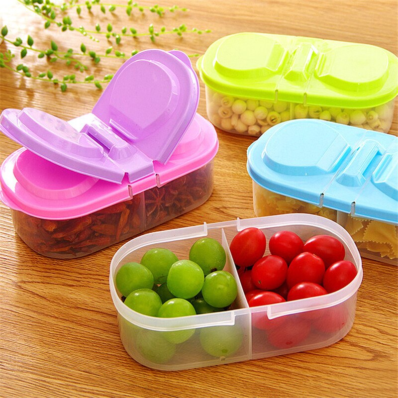 Contenedor de alimentos de plástico saludable, lonchera portátil con capacidad para acampar, picnic, comida, fruta, caja de almacenamiento, lonchera 1pc