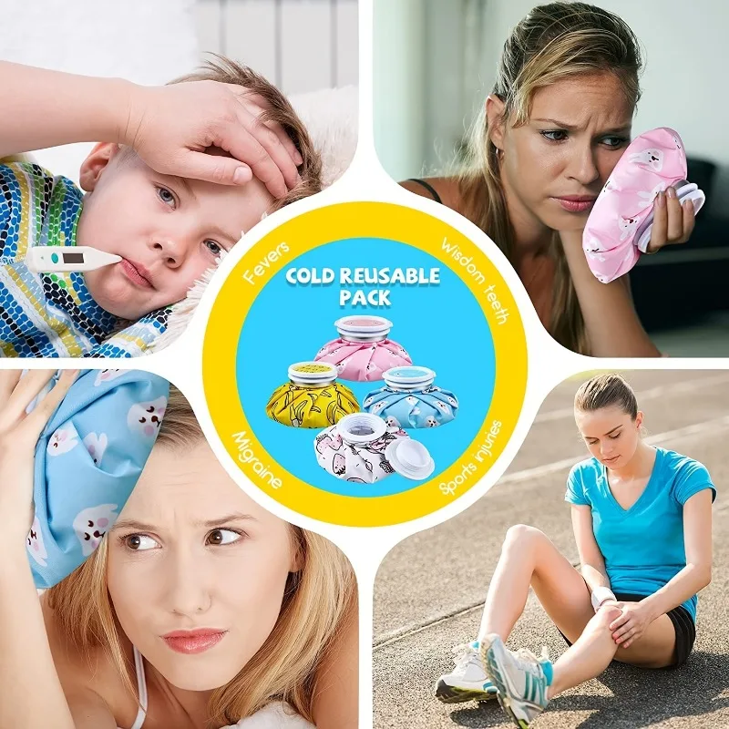 Karikatur-Wasserfülltuch, Eisbeutel, wiederverwendbar, niedliche Kalt- und Heißtherapie-Packungen, Physiotherapie-ÜSpund, physikalische Kühlung, Eisbeutel