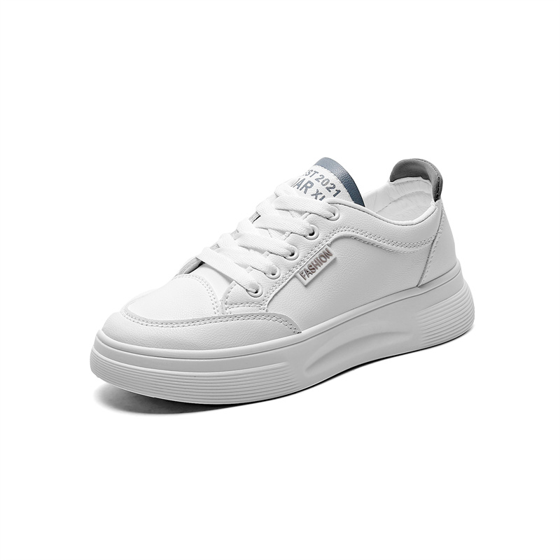 Tenis Feminino Women Tennis Shoes Autumn Female Sneakers White Leather Shoes Woman Fitness Gym Trainers Outdoor Walking Gym: white gray / 4