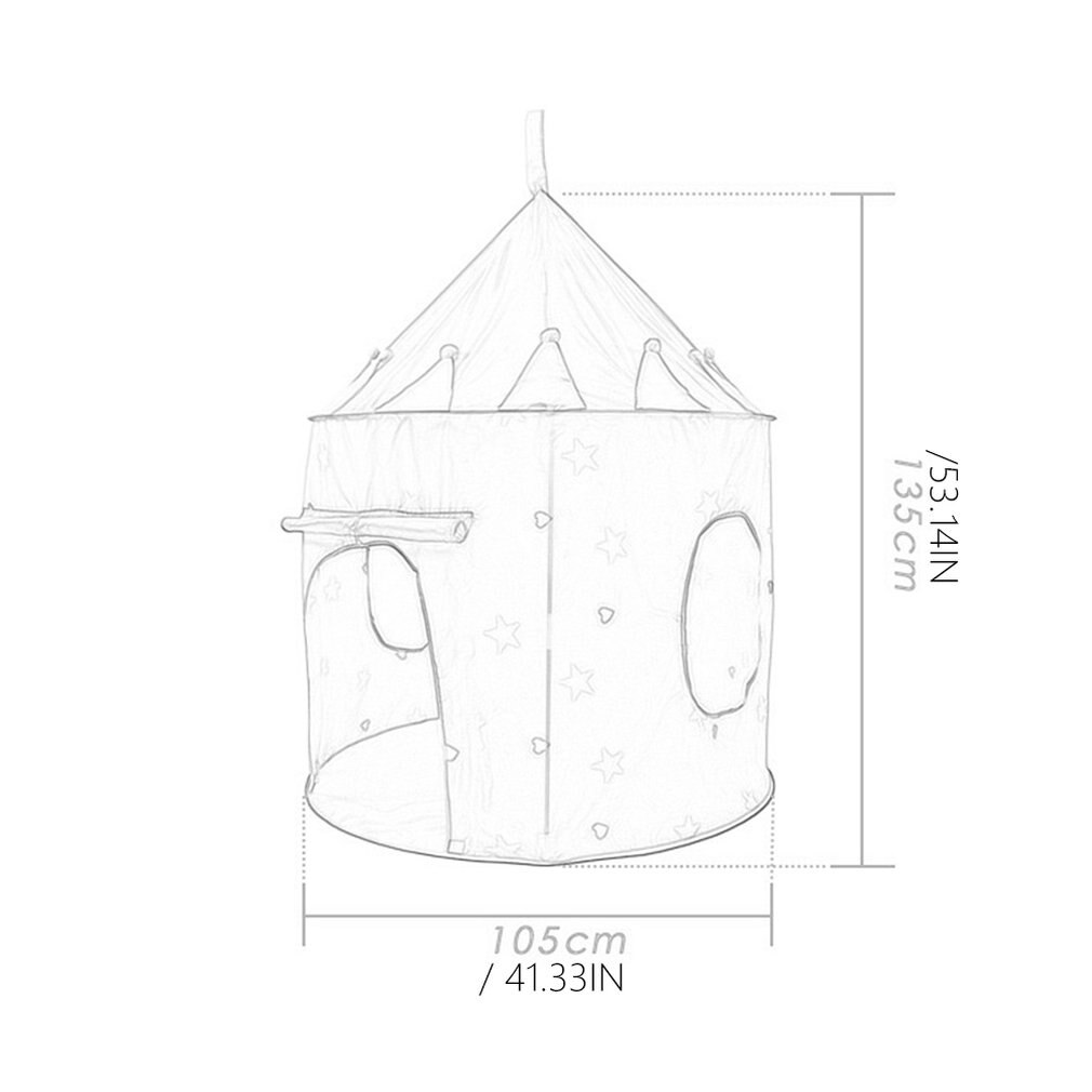 freundlicher Burg Yurt Spiel Zelt Faltbare freundlicher drinnen-Spiel Haus Prinzessin Zelt freundlicher leuchtend Zelt