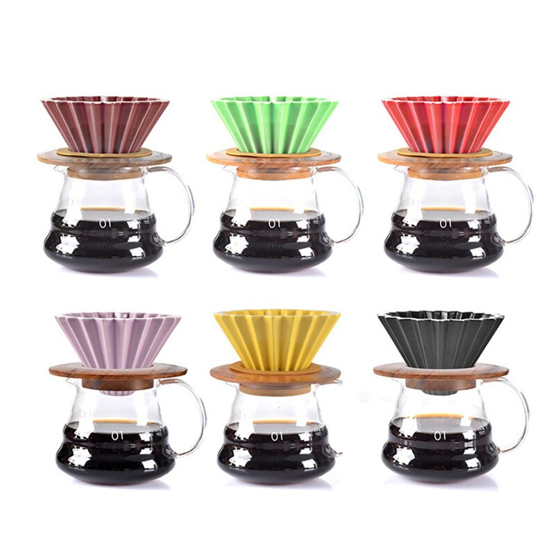 Espresso kaffe filter  v60 tragte dryp hånd kop filtre kaffe tilbehør tragt blomster keramisk kaffe kop origami filter kopper