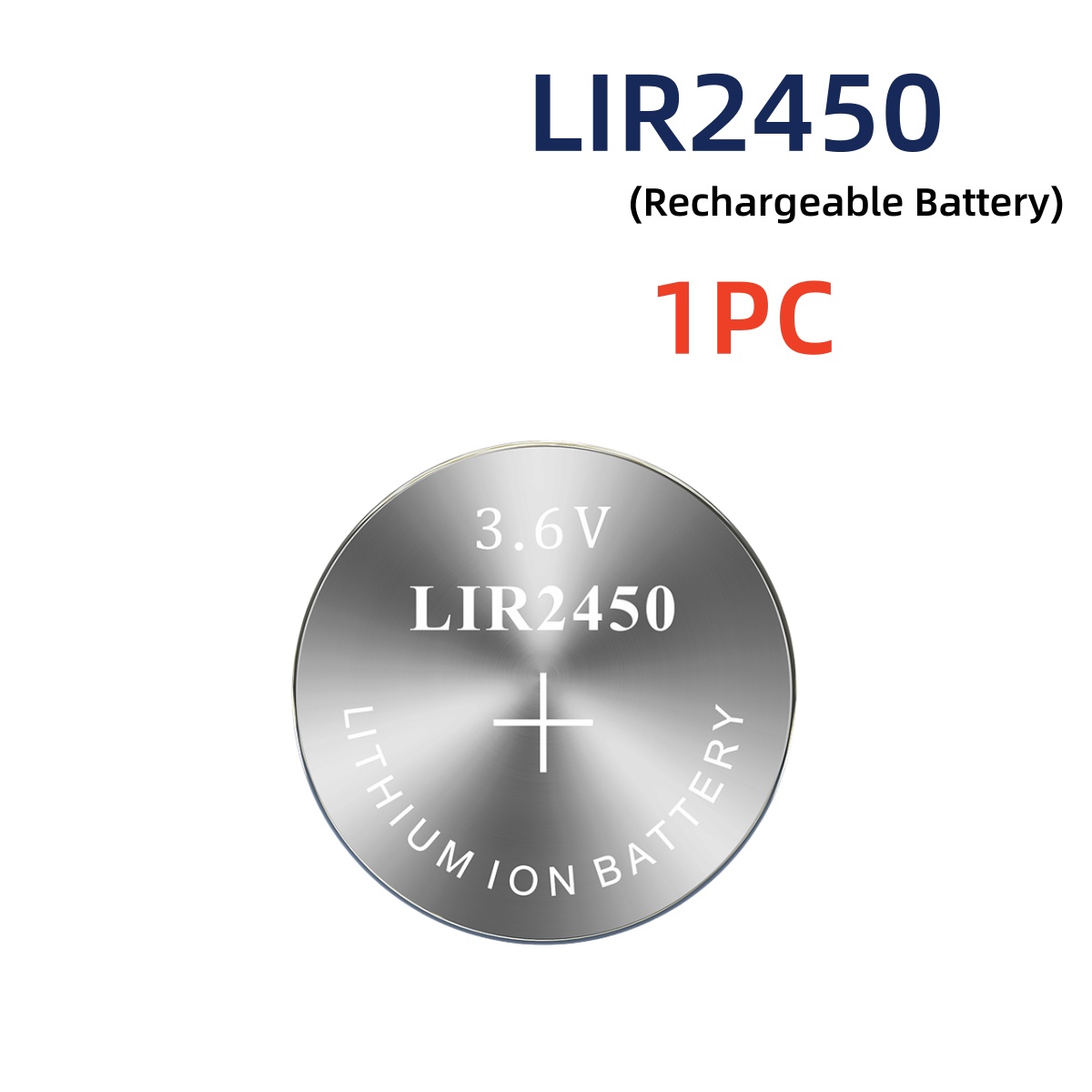 2-10PCS 3.6V LIR2450 Lithium Ion Battery Rechargeable battery replace CR2450: Yellow