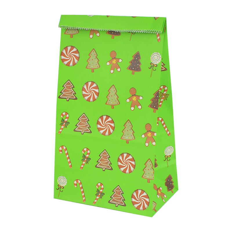5 stk juleposer kasse slik mad kager emballage papirpose julefest dekorationer forsyninger navidad xmas børn: E