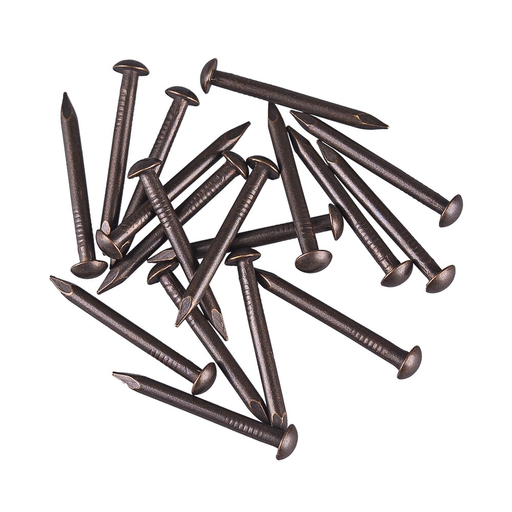 Clavos de madera de bronce antiguo de cabeza redonda de Archaize chino, 30x2,8mm, para muebles, cajas decorativas DIY, 50 Uds.
