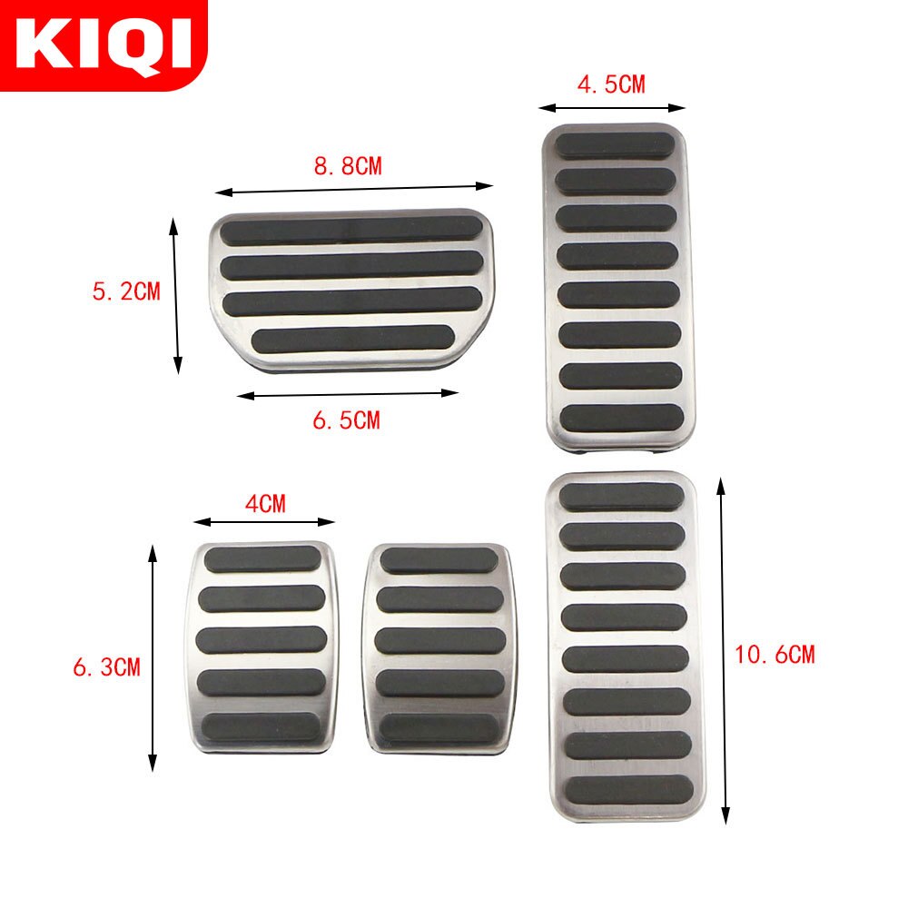 Kiqi rustfrit stål bil pedal pedal cover til suzuki  sx4 aerio ciaz vitara s-cross splash ignis kizashi sidekick samurai dele