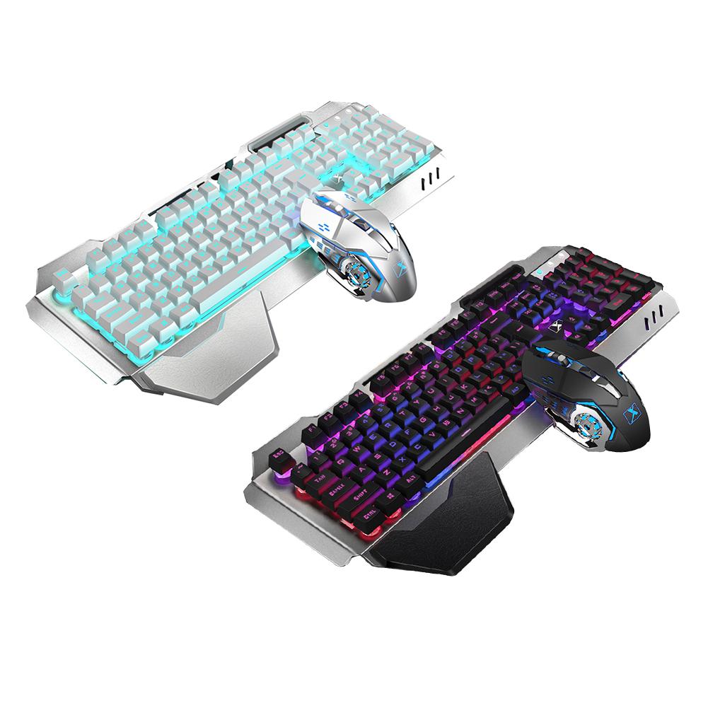 Durable Keyboard Mouse Combos Delicate K680 2.4G Wireless Gaming Rechargeable Backlit Mechanical Feel Keyboard Mouse