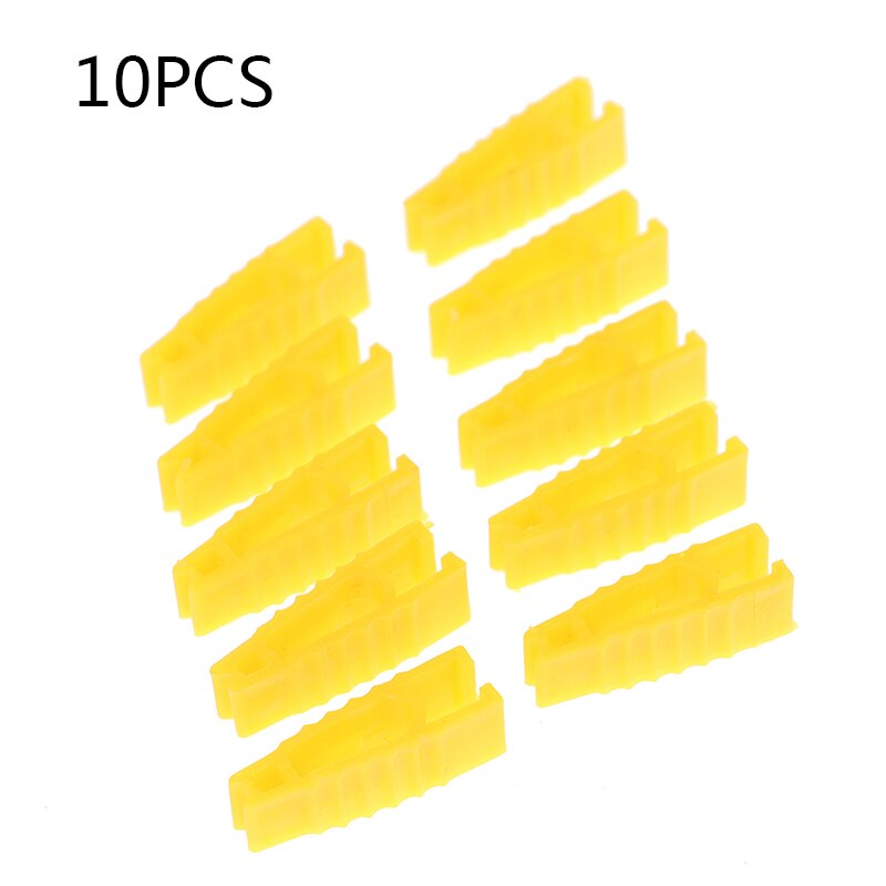 10Pcs Micro Auto Zekering Puller Clip Geel Plastic Tang Pincet Installatie Tool Auto Auto Zekering Clip Tool Extractor