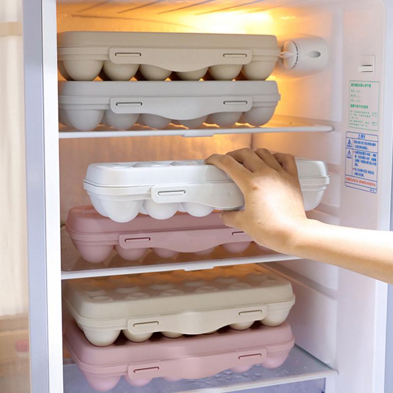 Keuken Ei Lade Houder Ei Opbergdoos Koelkast Scherper Opslag BBQ ShockProof Ei Houder Cover Lock Container Thuis Opslag