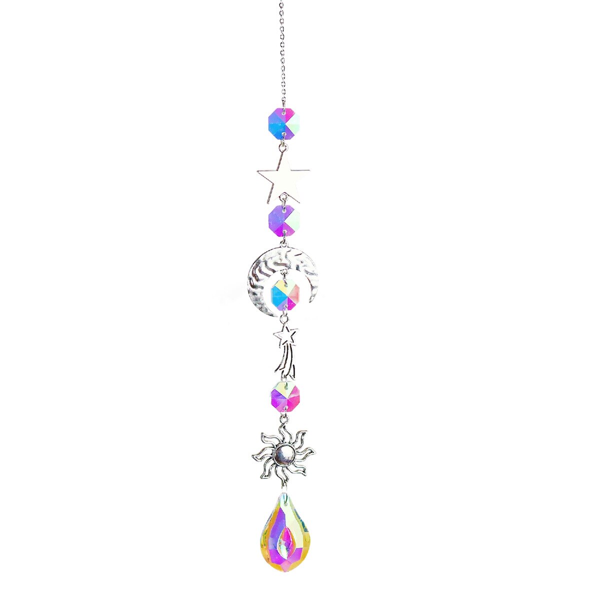 Crystal Suncatcher Regenboog Prisma Tuin Hanger Maan Eenhoorn Licht Chaser Opknoping Venster Home Decoratie Zomer: 4