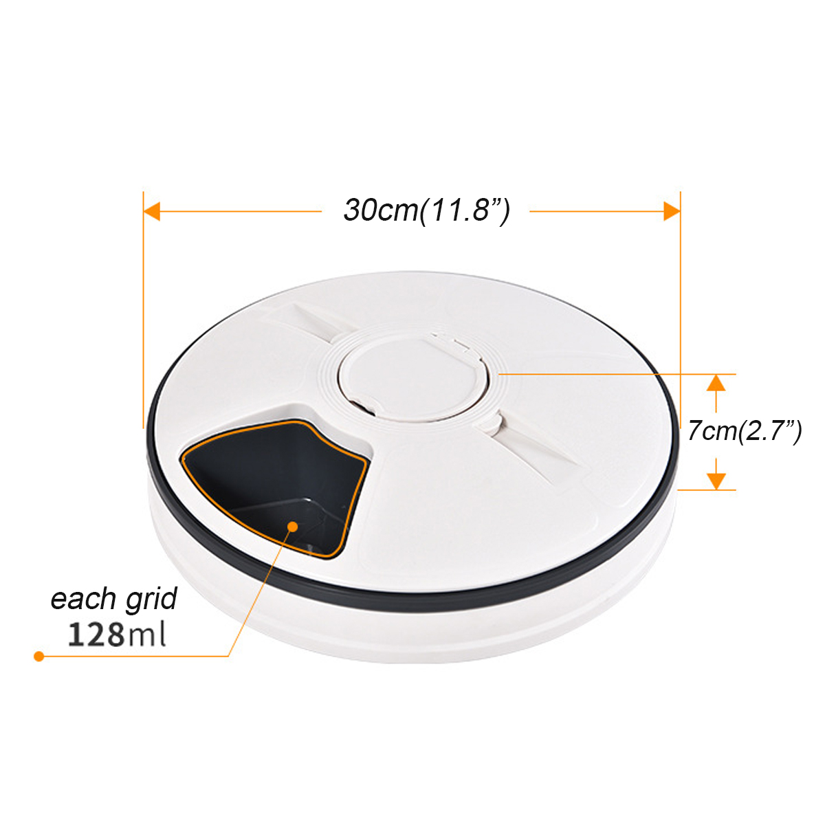 Automatic Pet battery Timing Feeder 6 Grids Food Compartments Dog Cat Small Pet Electric Dry Wet Food Dispenser 24h Timer