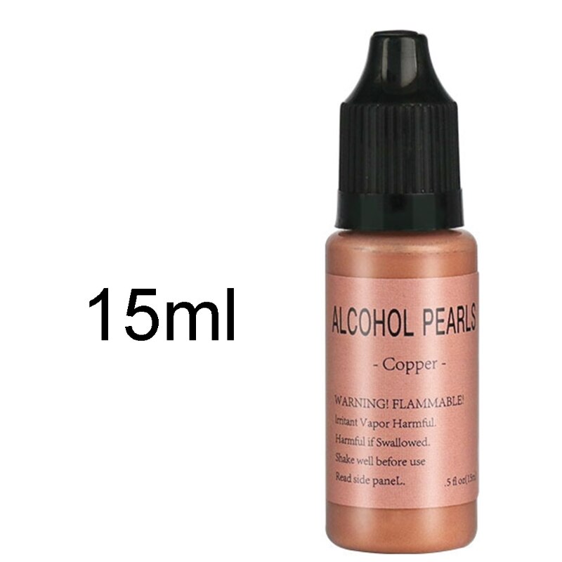Resina de pigmento de Alcohol metálico, pintura concentrada a base de Alcohol, resina epoxi, colorante, artesanía de fundición de resina, 15ml