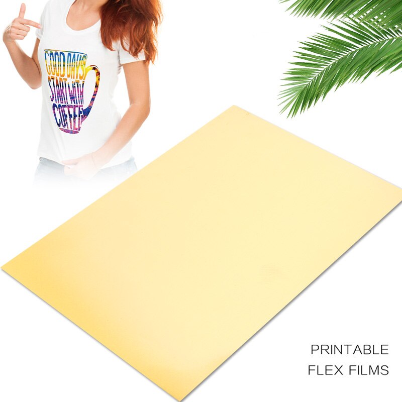 A4 varmeoverførselspapir guld holdbare lette stoffer t-shirt inkjet printere gør-det-selv billedtekstiler