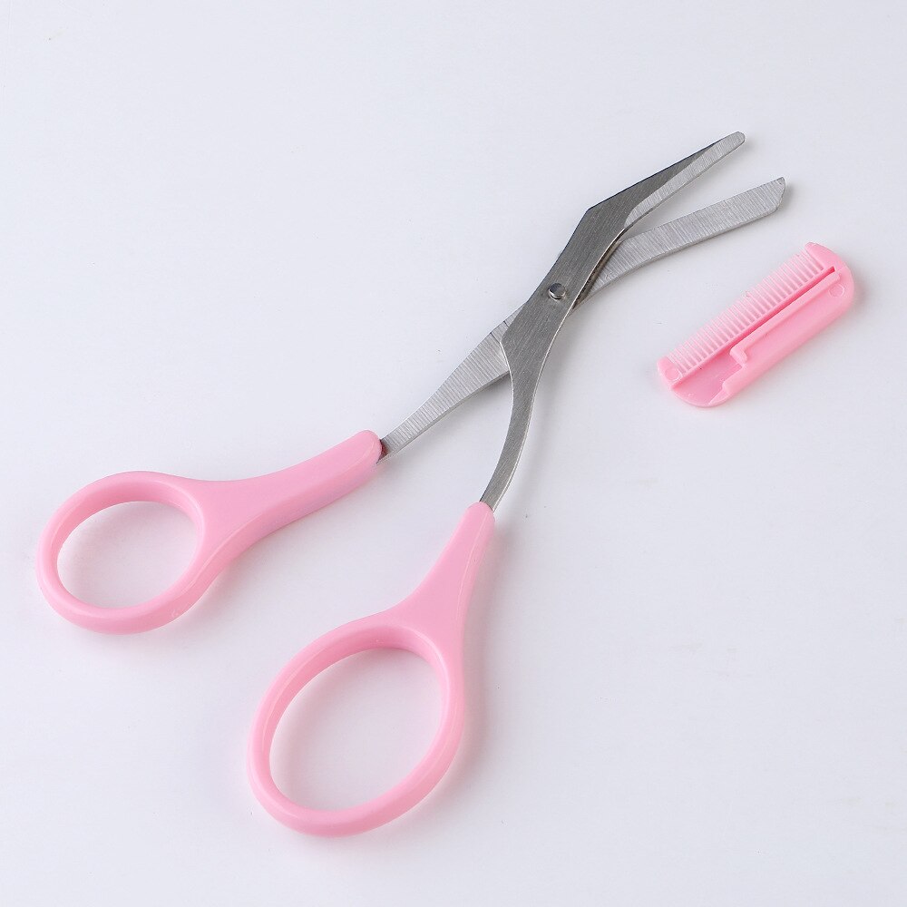 Recortador de cejas negro, tijeras con peine, eliminación de vello Facial, afeitadora moldeadora de pelo, accesorios de maquillaje cosméticos, 1 Uds., AS02