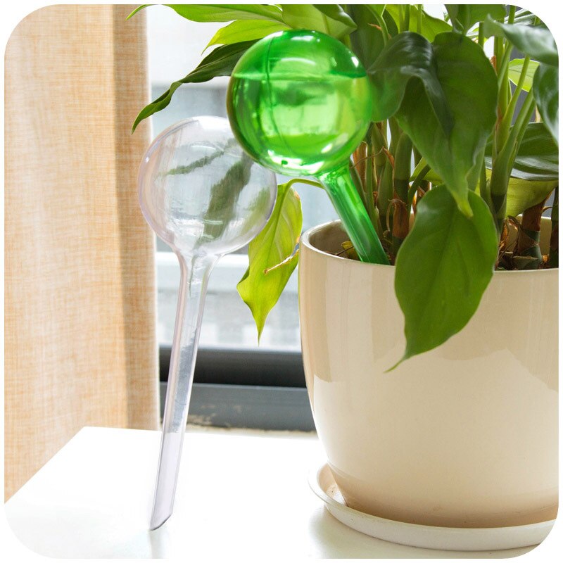 Bombillas de riego automático para plantas, bolas de autorriego para jardín, gotero de agua para flores, dispositivo de casa, sistema de goteo, color blanco/verde, 1 ud.