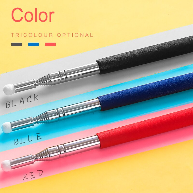 1pcs Whiteboard Pen 1M Retractable Touch Teacher Pointer Torch Teaching Stick Guide Flagpole Office