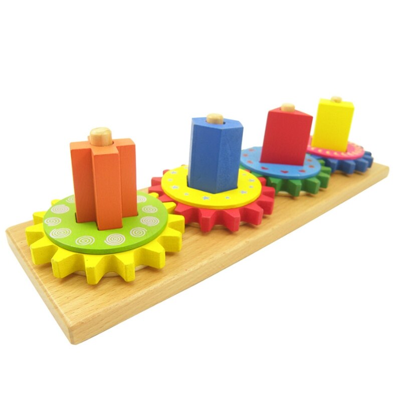 Houten Vorm Gear Vorm Erkenning Bijpassende Speelgoed Kinderen Speelgoed Puzzel Bouwsteen Speelgoed