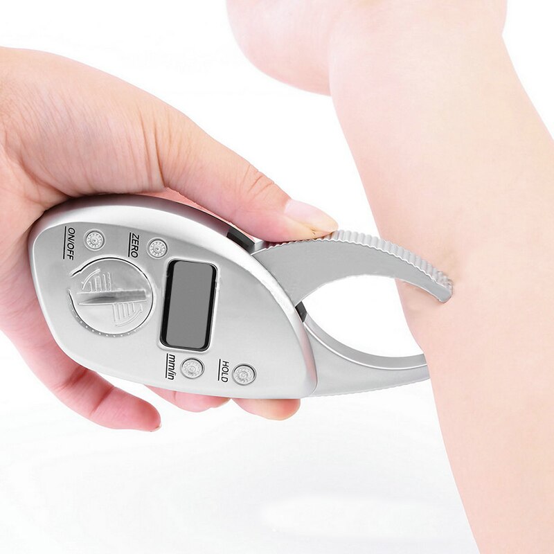 Digital Body Fat Caliper Skinfold Caliper LCD Display Analyzer Tape Measure Pack Slimming Scales Loss Weight Anti-slip Handle