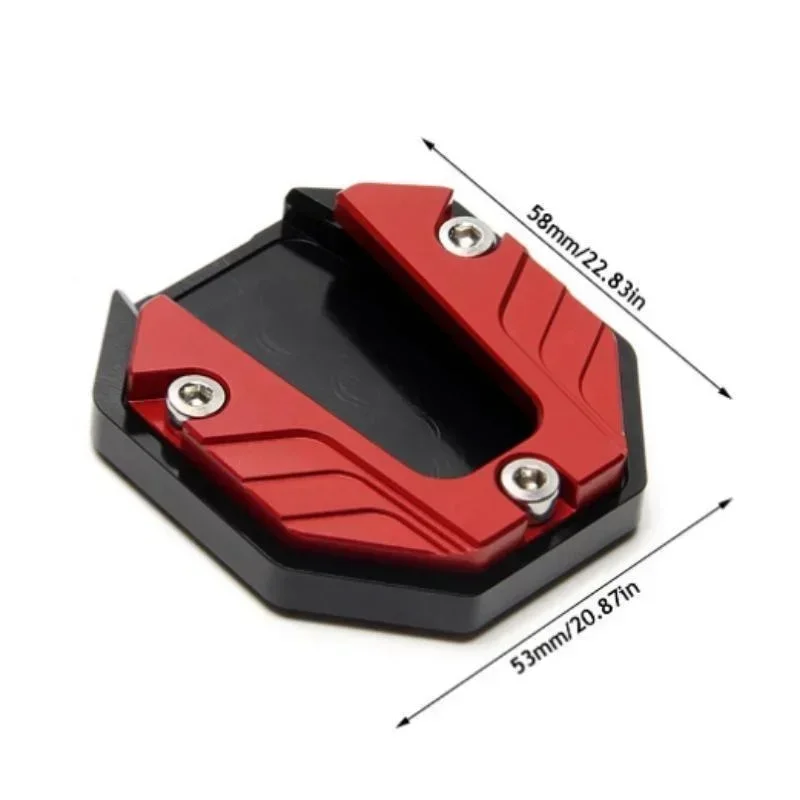 Motorfiets Parkeren Kickstand Extender Voet Zijstandaard Pad Ondersteuning Plaat Motor Accessoires