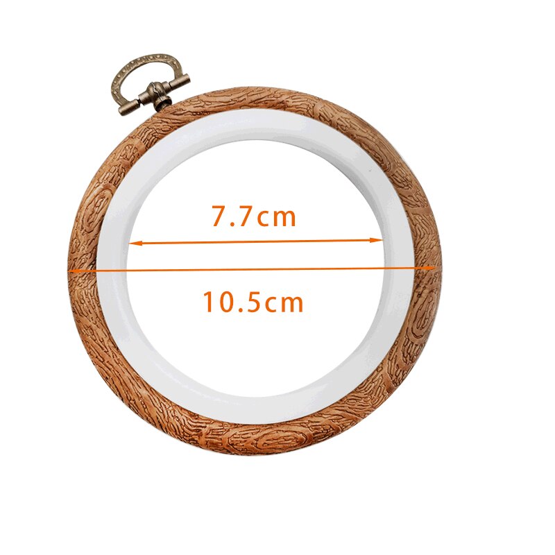 LMDZ Embroidery Circle Wood Hoop Circle Round Plastic DIY Art Craft Cross Stith Sewing Needwork Tools Flower Wreath Home Decor: Round 10.5cm