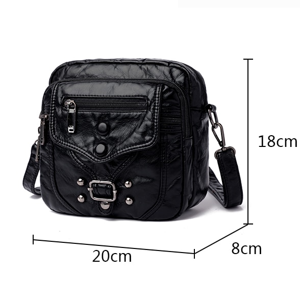 Phone Shoulder Bags For Women Small Leather Purses Vintage Crossbody Bag For Girls Messenger Bags Rivet Button Women Waist Bag