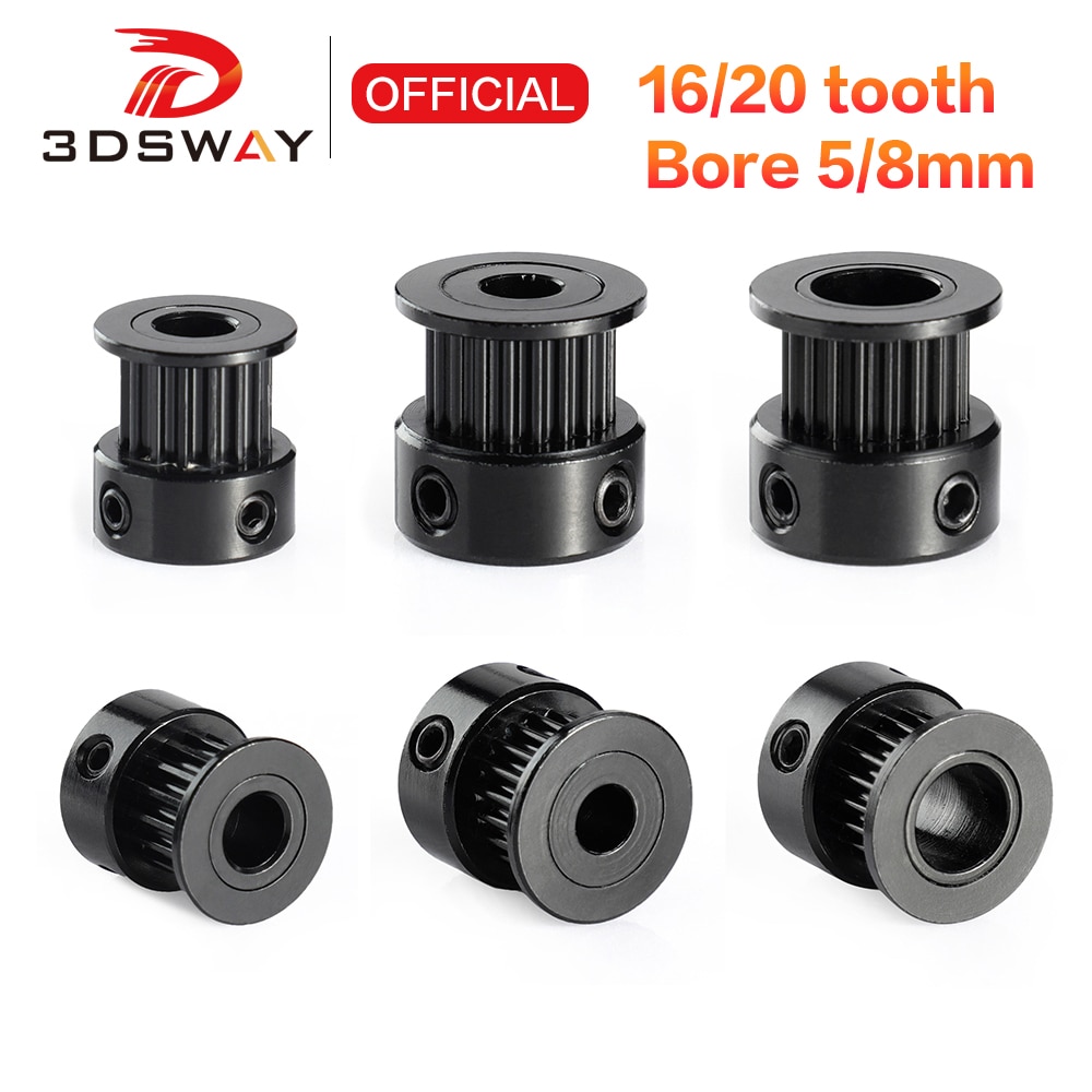 3 dsway 2gt timing trinse 16 tenner 20 tenner  gt2 trinse kjedelig 5 8mm rembredde 6mm synkronhjul aluminium gir 3d skriverdeler