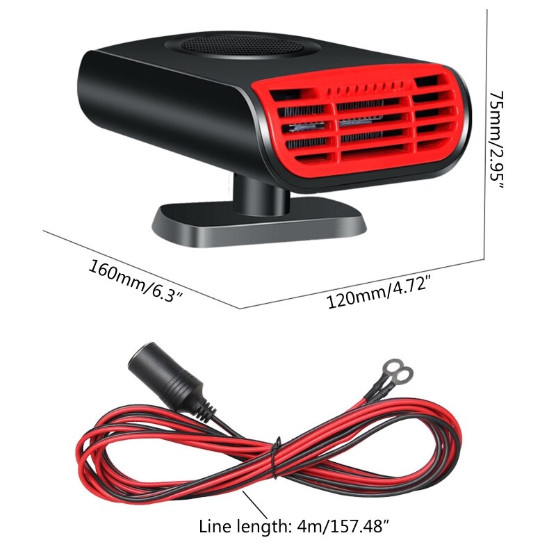 Portable Windshield Car Heater Car Defroster Defogger 12V 150W 2 in 1 Car Heater