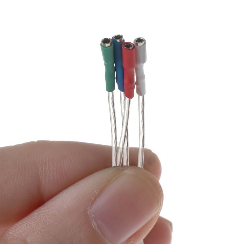 4 stk universell sølv ledninger ledninger Overskrift metalltråd kabel 40mm til 1.2-1.3mm pinner platespiller phono headshell tonearm  c5ae