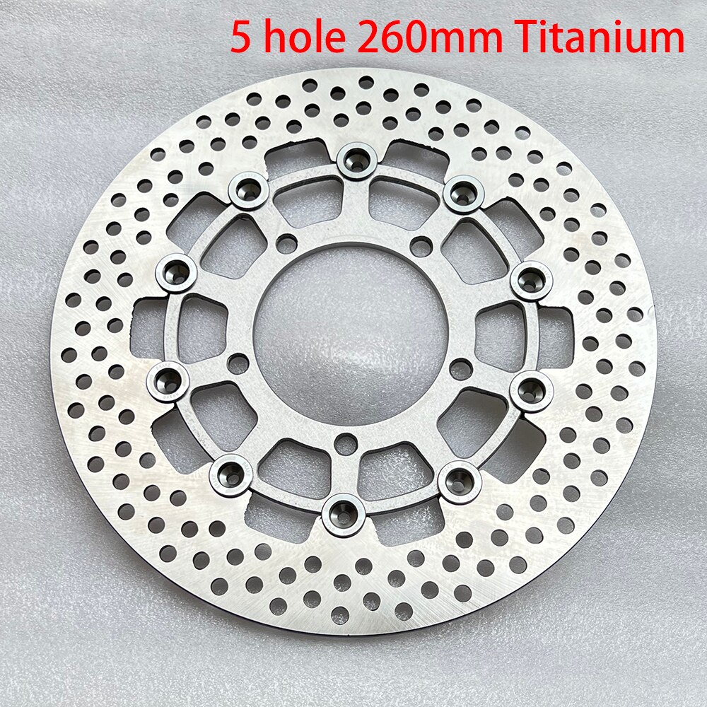 Universal Aluminum alloy Floating discs motorcycle brake disc Outside diameter 200mm/220mm/245mm/260mm Rapid cooling brake pads: Titanium 260mm