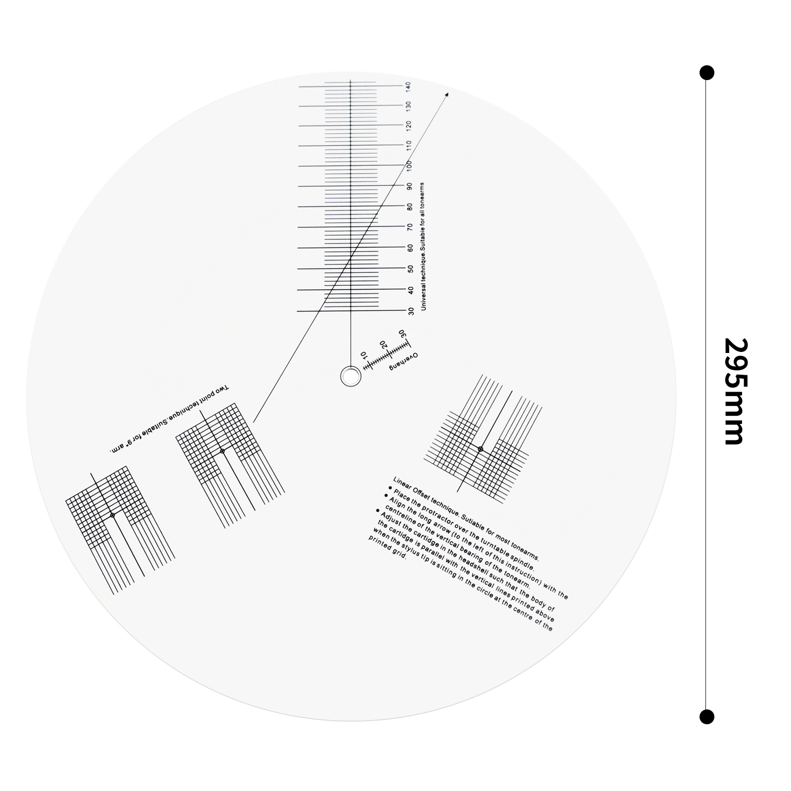 Anti-skating Calibration Disc Phonograph Cartridge Alignment Protractor Phonograph Cartridge Record Player Turntable Adjustment