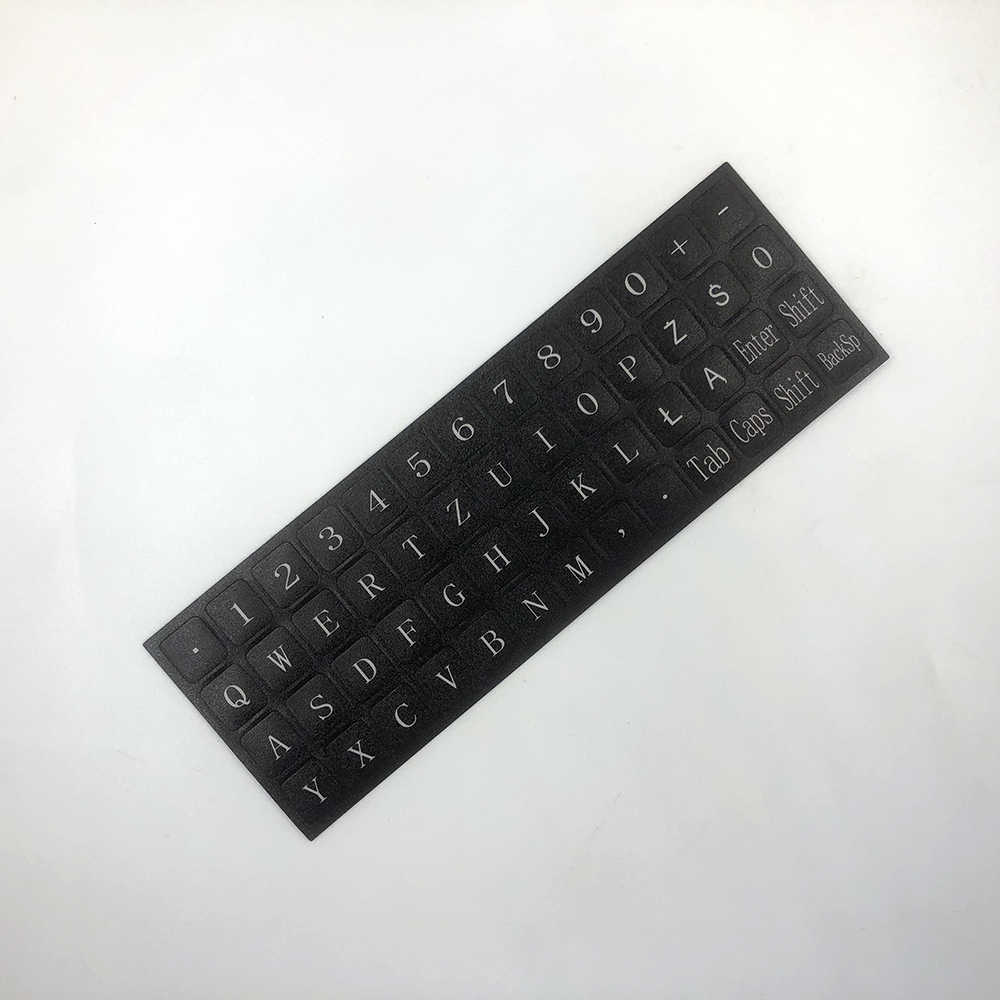 Schwedische polnische Farsi Niederländisch Italiano Deutsch Ungarisch Türkisch Dänisch Tastaturaufkleber Buchstaben-Alphabet-Layout: Grün