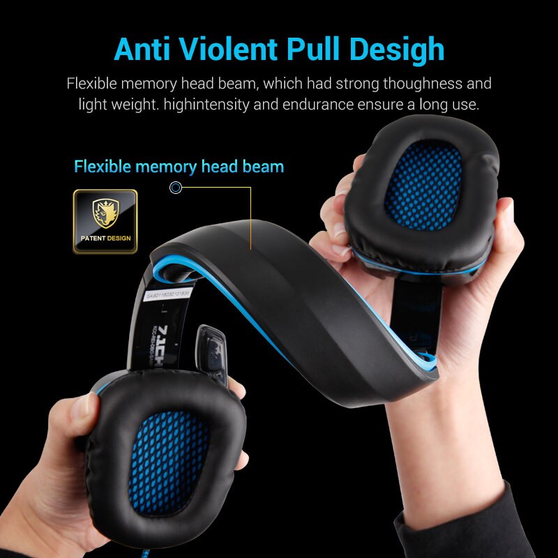 Sades SA901 casque de jeu 7.1 surround USB casque avec Microphone anti-bruit micro pour ordinateur portable PC Gamer